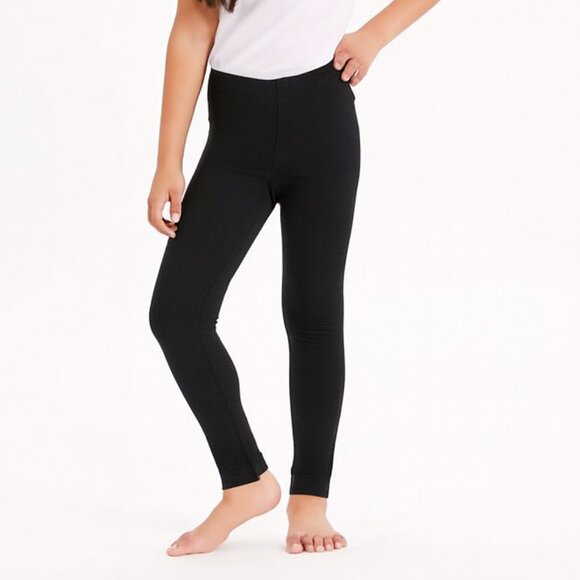 Circo Pull Up Leggings Elastic Waist Stretch Black Size Small 6 6X - Picture 1 of 9